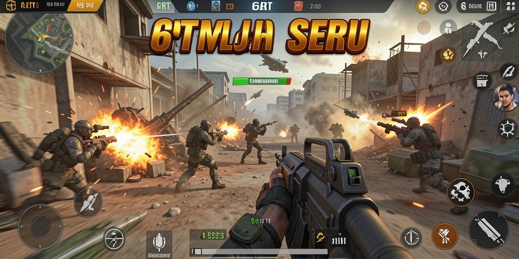 Tampilan game TPS yang mendebarkan dengan aksi tembak-menembak.