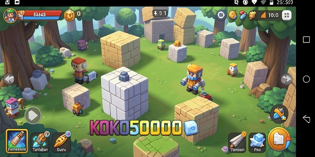 Screenshot gameplay KOKO5000 menampilkan tantangan Puzzle yang menarik.