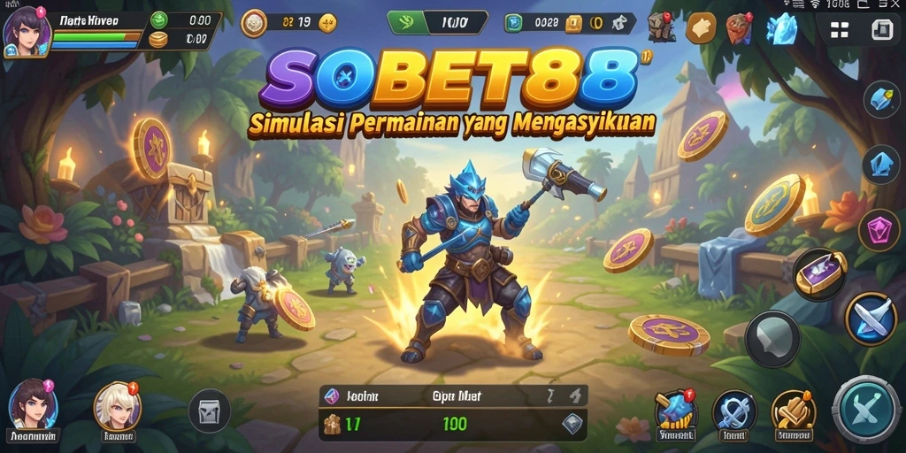 Screenshot utama SOBET88 menunjukkan gameplay yang seru dan interaktif.