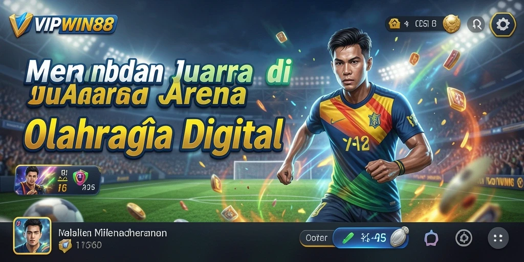 Screenshot utama VIPWIN88 menampilkan intensitas pertandinan olahraga yang mendebarkan.